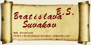 Bratislava Šuvakov vizit kartica
